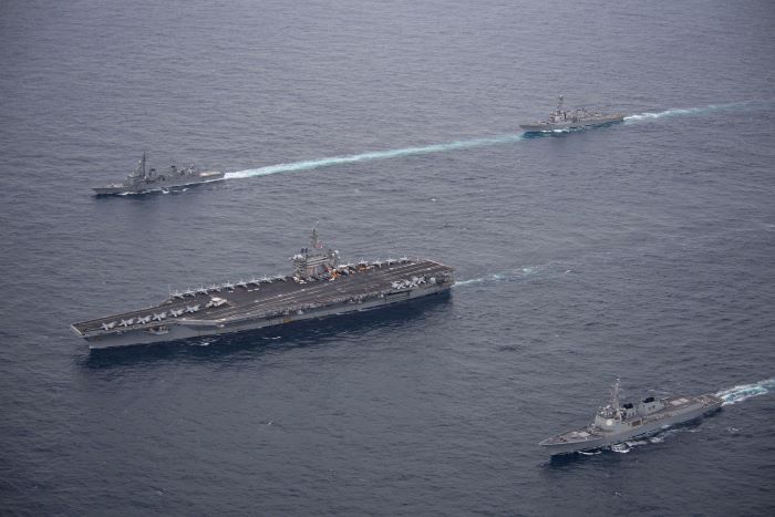 Japan, Korea, US Navies Participate in Exercises