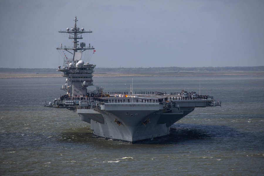 USS George Washington Leaves Norfolk