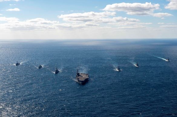 U.S. Navy Trains With Japan, Korea in Pacific